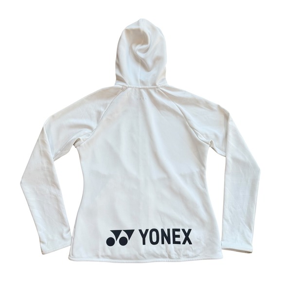 Yonex Hoodie Full Zip White Small S Athletic Training Jacket Womens - Picture 1 of 7